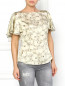 Шелковая блуза с цветочным принтом A La Russe  –  Модель Верх-Низ