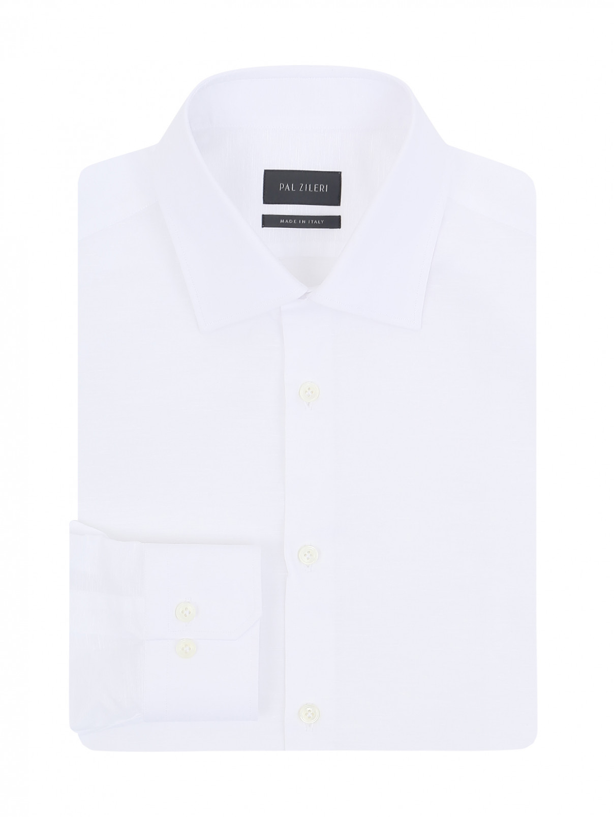 Рубашка из льна Pal Zileri  –  Общий вид  – Цвет:  Белый