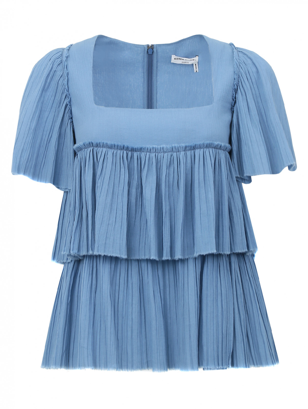 Блуза из хлопка Sonia Rykiel  –  Общий вид  – Цвет:  Синий