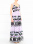 Платье-макси с цветочным узором Alberta Ferretti  –  Модель Общий вид