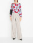 Блуза прямого кроя с цветочным принтом S.Oliver  –  МодельОбщийВид