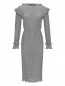 Платье из плиссированного трикотажа с люрексом Alberta Ferretti  –  Общий вид