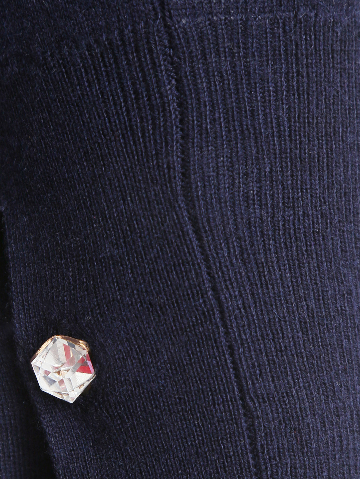 Джемпер свободного кроя с шелковой вставкой Tara Jarmon  –  Деталь  – Цвет:  Синий