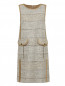 Платье-мини из льна и хлопка без рукавов Alberta Ferretti  –  Общий вид
