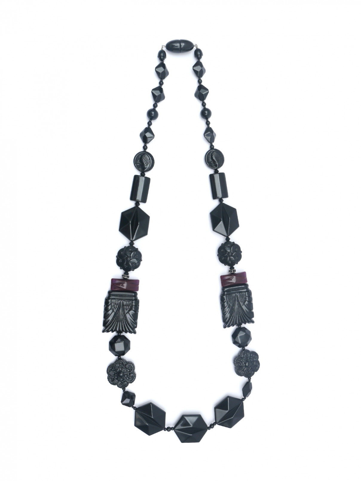 Ожерелье из пластика Angela Caputi  –  Общий вид  – Цвет:  Черный