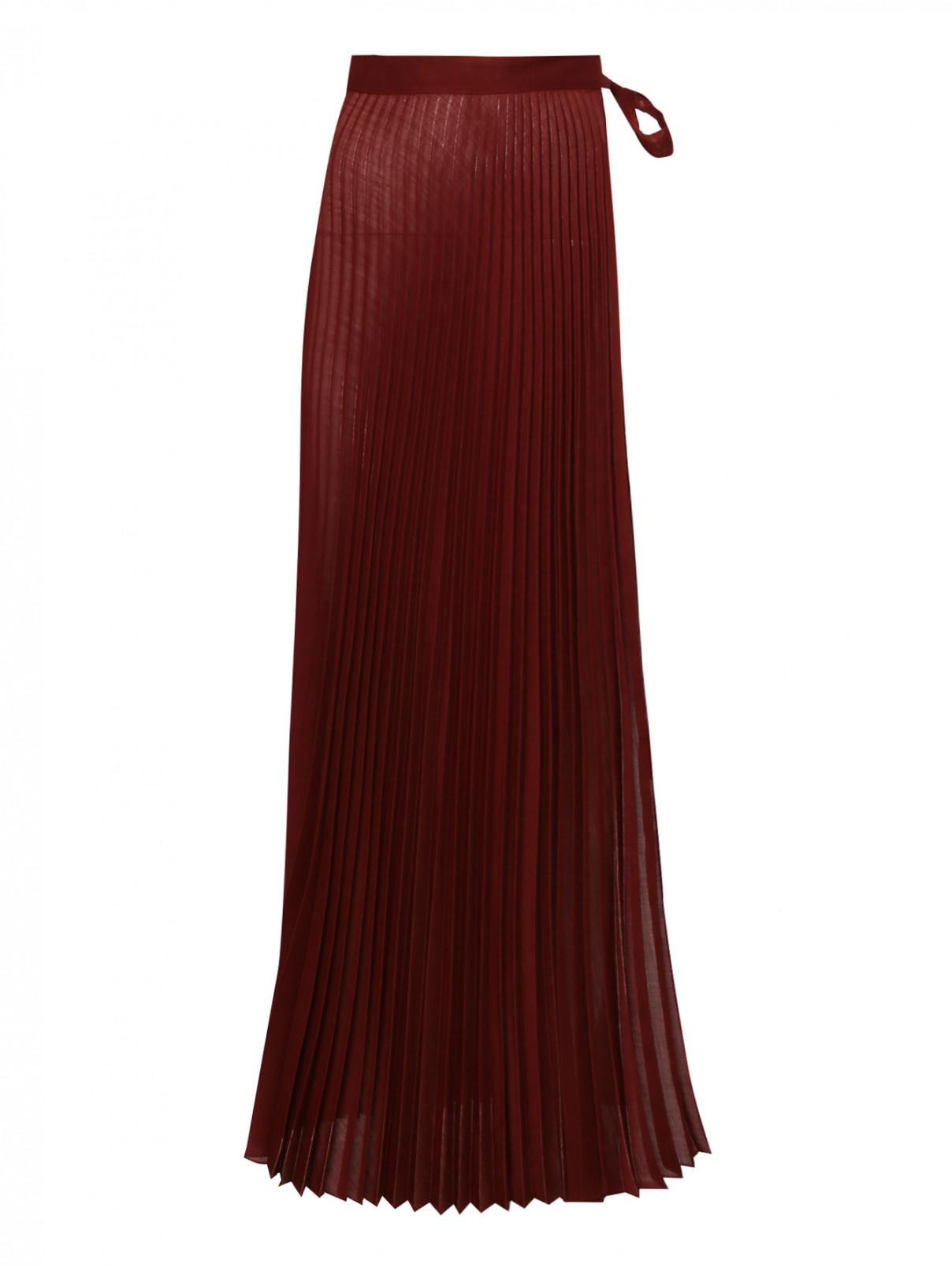 Плиссированный пояс из смешанной шерсти Marina Rinaldi  –  Общий вид  – Цвет:  Красный