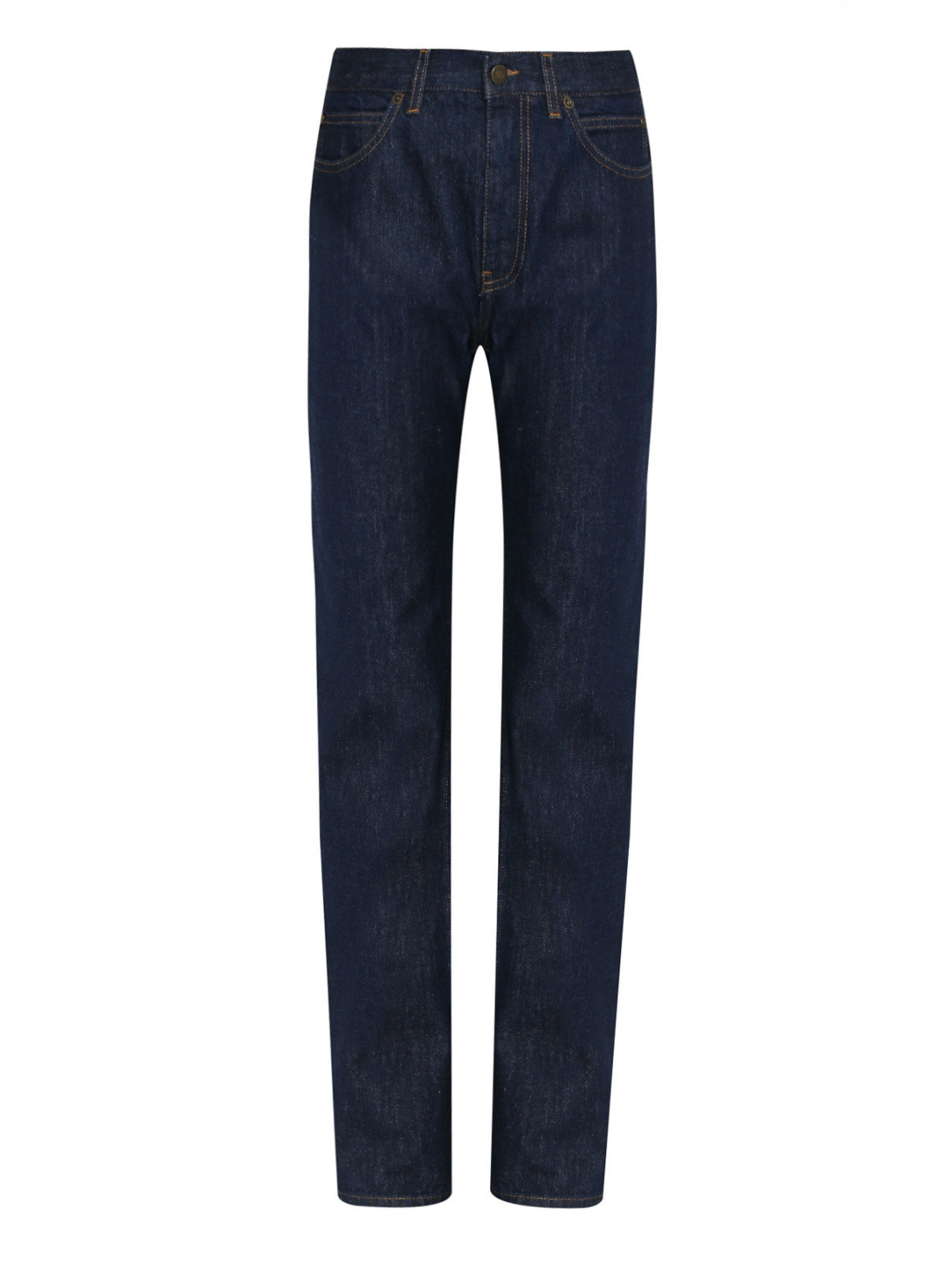 Джинсы с вышивкой прямого кроя Calvin Klein 205W39NYC  –  Общий вид  – Цвет:  Синий