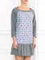 Трикотажное платье декорированное вышивкой Moschino Boutique  –  Модель Верх-Низ