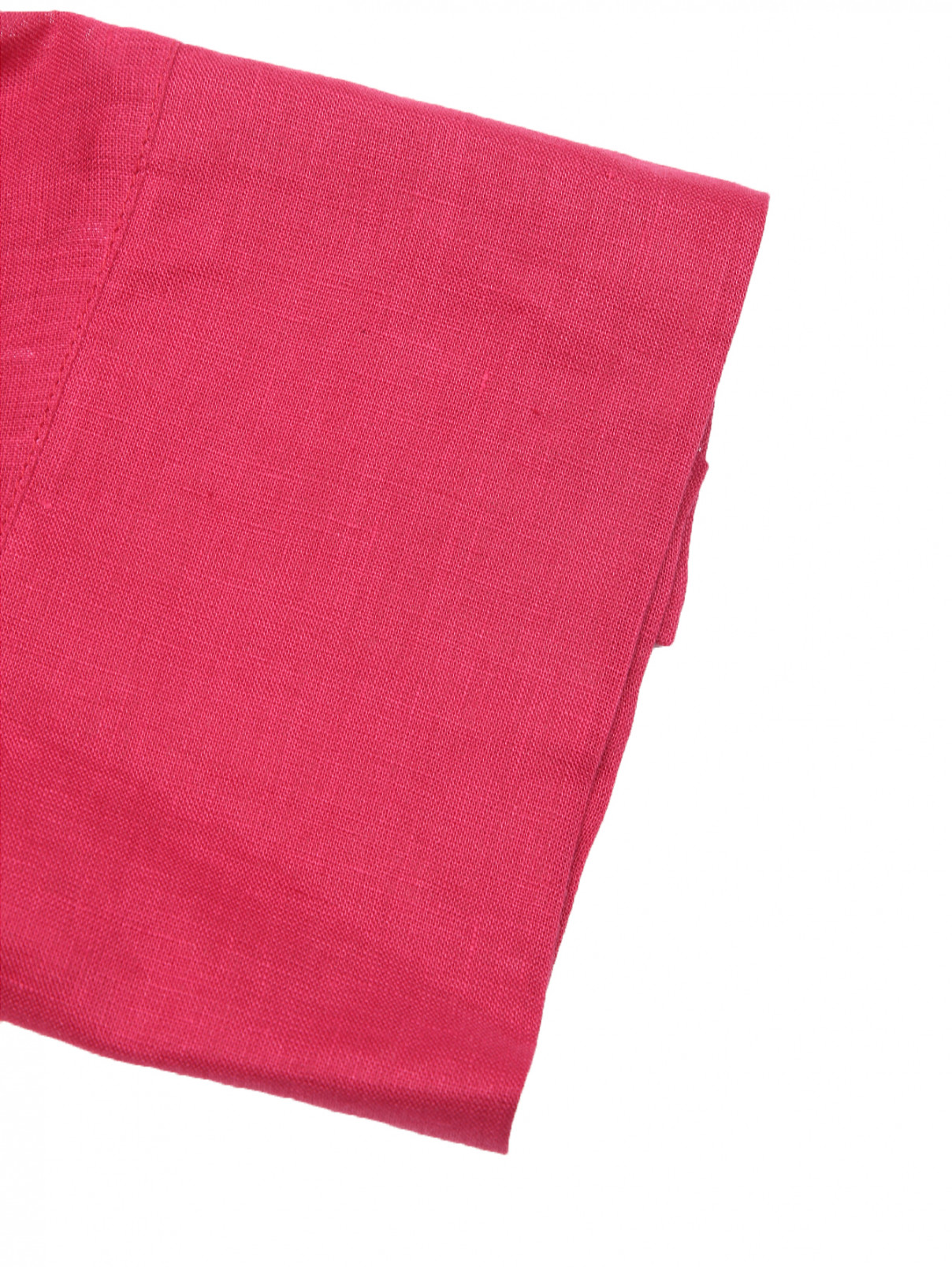 Блуза из льна с карманами Persona by Marina Rinaldi  –  Деталь1  – Цвет:  Красный