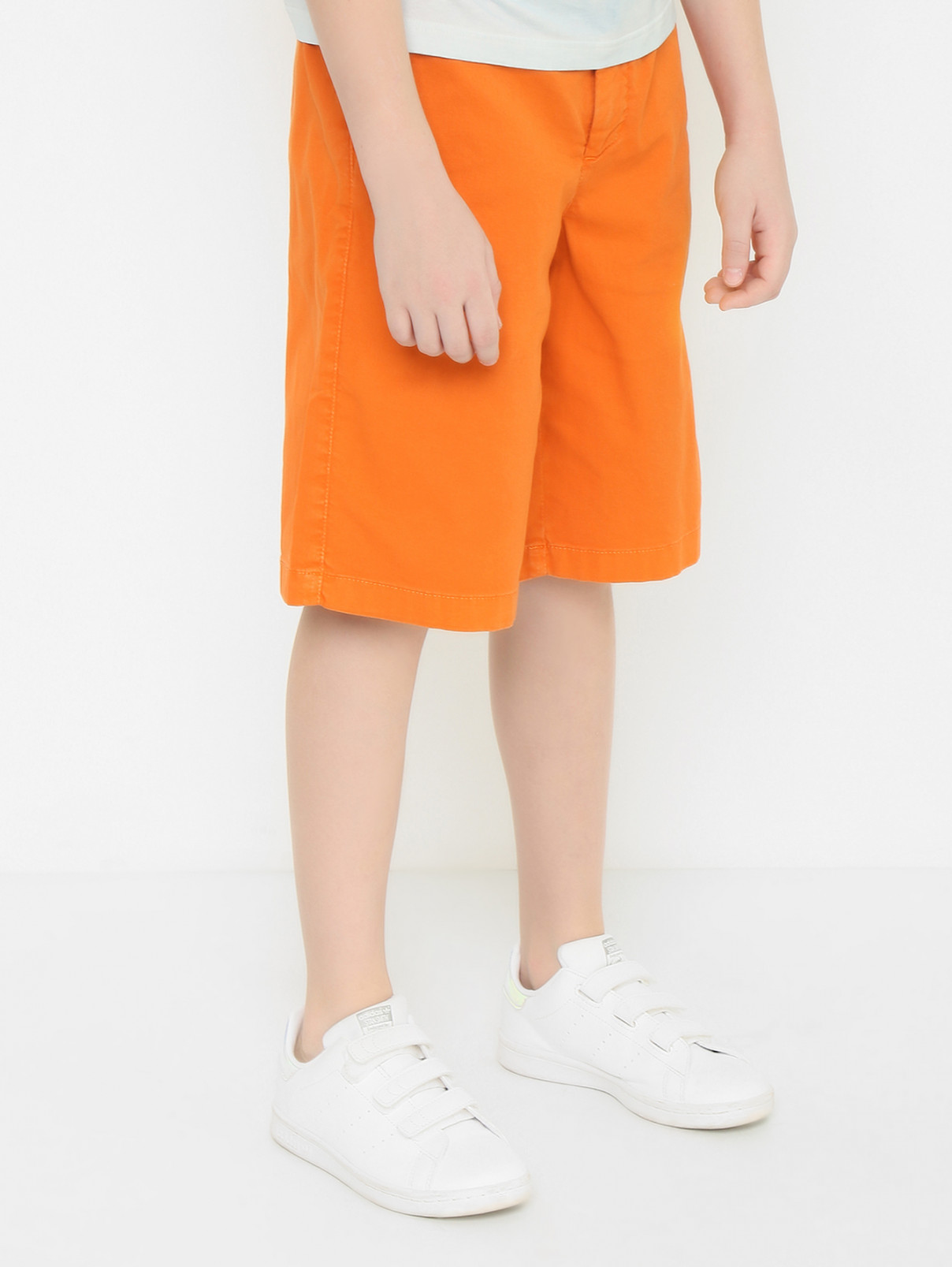 Шорты из хлопка с карманами Aspesi  –  МодельВерхНиз  – Цвет:  Оранжевый