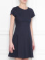 Платье-мини из хлопка с короткими рукавами Max&Co  –  МодельВерхНиз