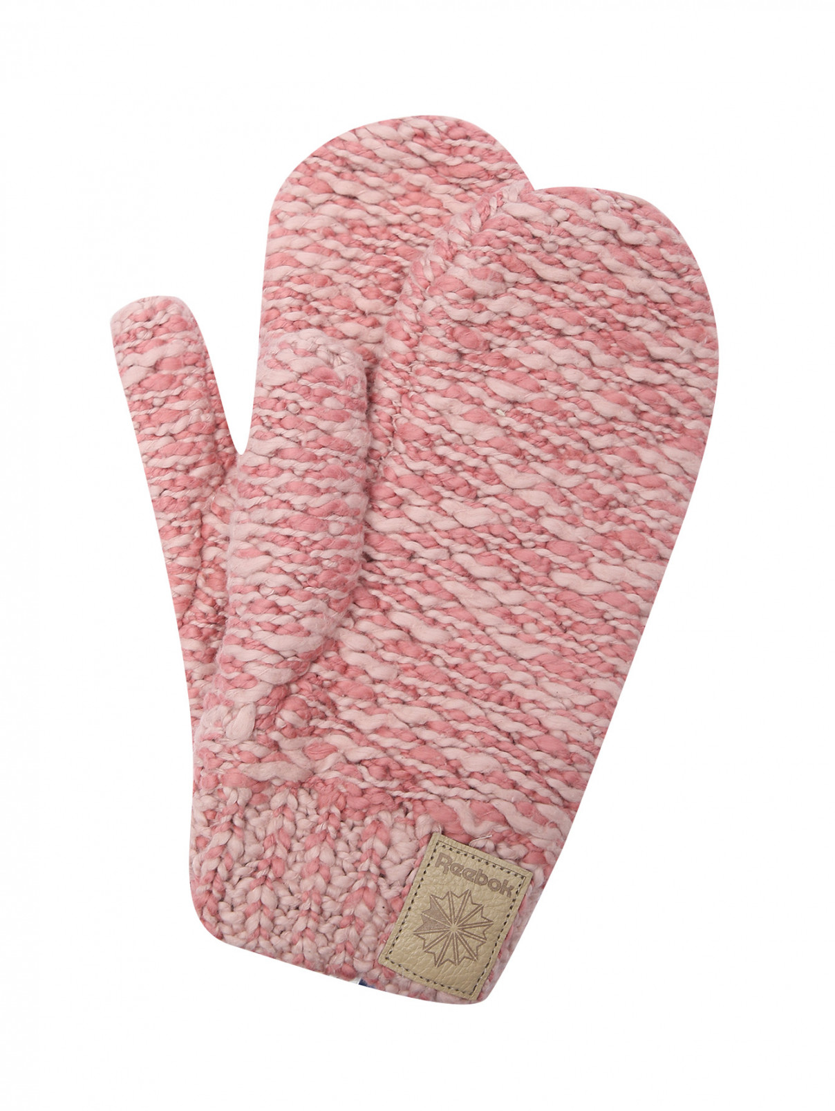 Варежки крупной вязки Reebok Classic  –  Общий вид  – Цвет:  Розовый