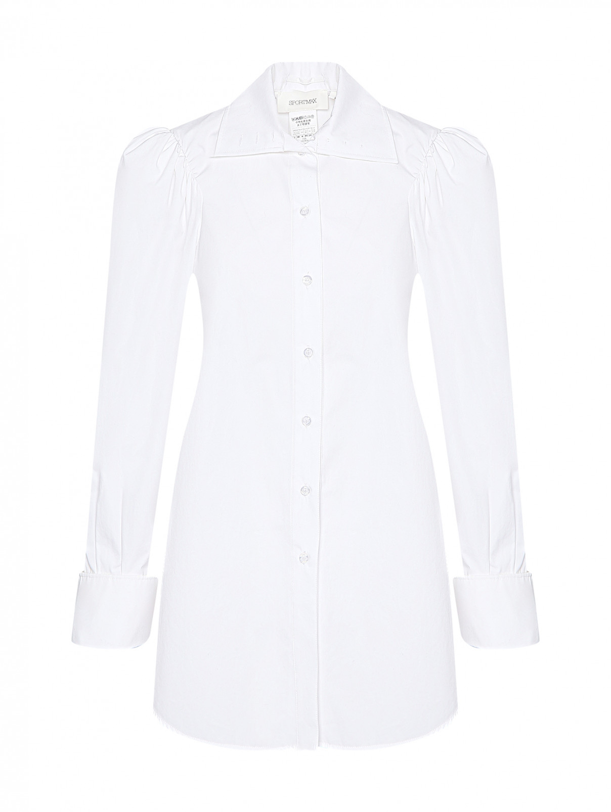 Блуза из хлопка свободного кроя Sportmax  –  Общий вид  – Цвет:  Белый