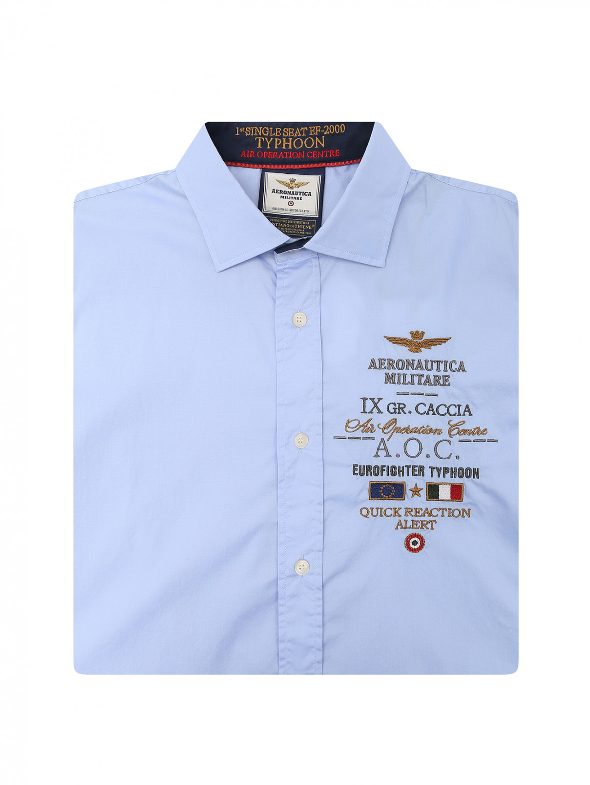 Рубашка из хлопка с короткими рукавами Aeronautica Militare  –  Общий вид