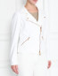 Куртка-косуха из эластичного денима Ashley Graham x Marina Rinaldi  –  МодельВерхНиз