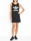Платье из хлопка с принтом Adidas Originals  –  МодельОбщийВид