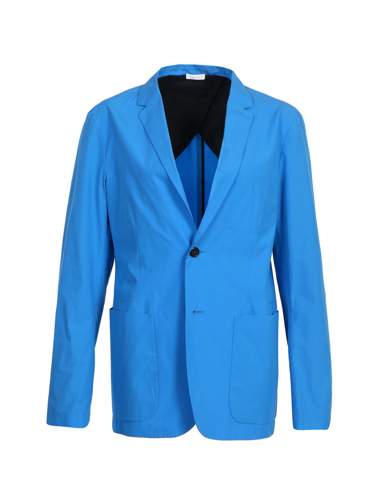 Пиджак из хлопка Jil Sander  –  Общий вид  – Цвет:  Синий