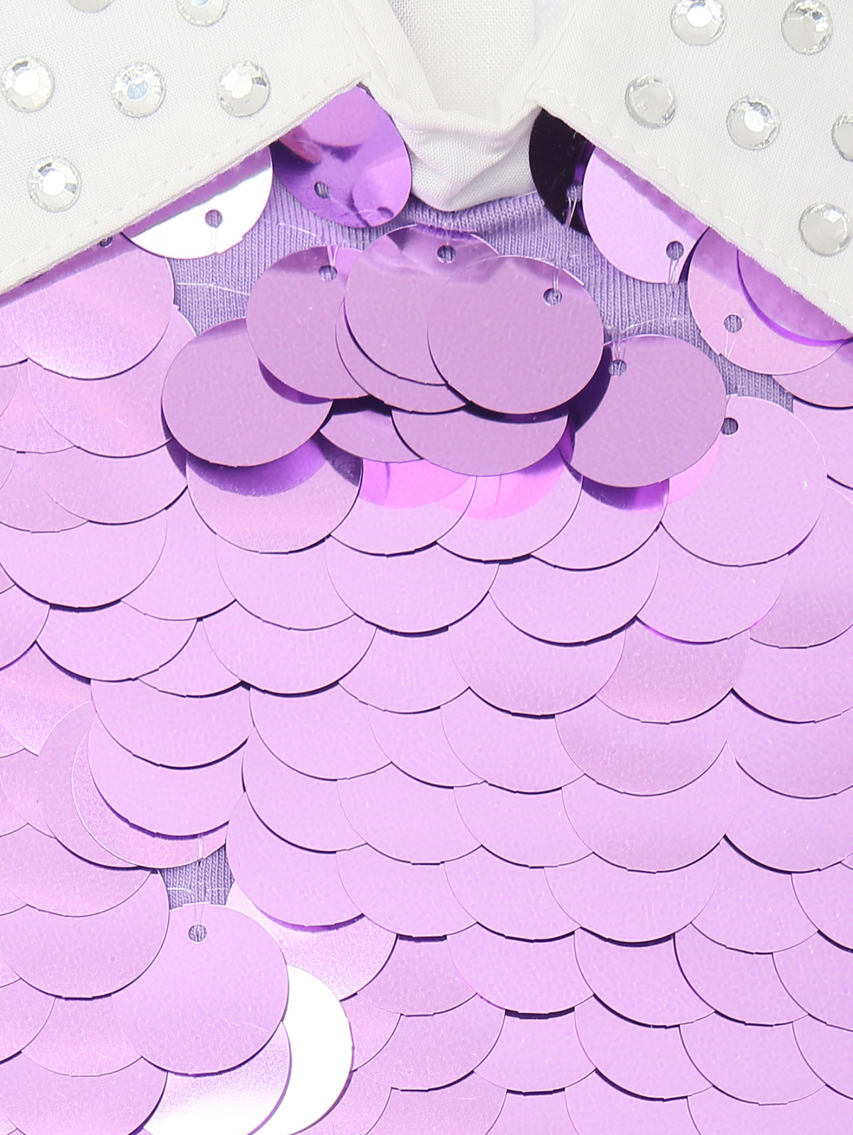 Платье с крупными пайетками и стразами N21  –  Деталь  – Цвет:  Фиолетовый