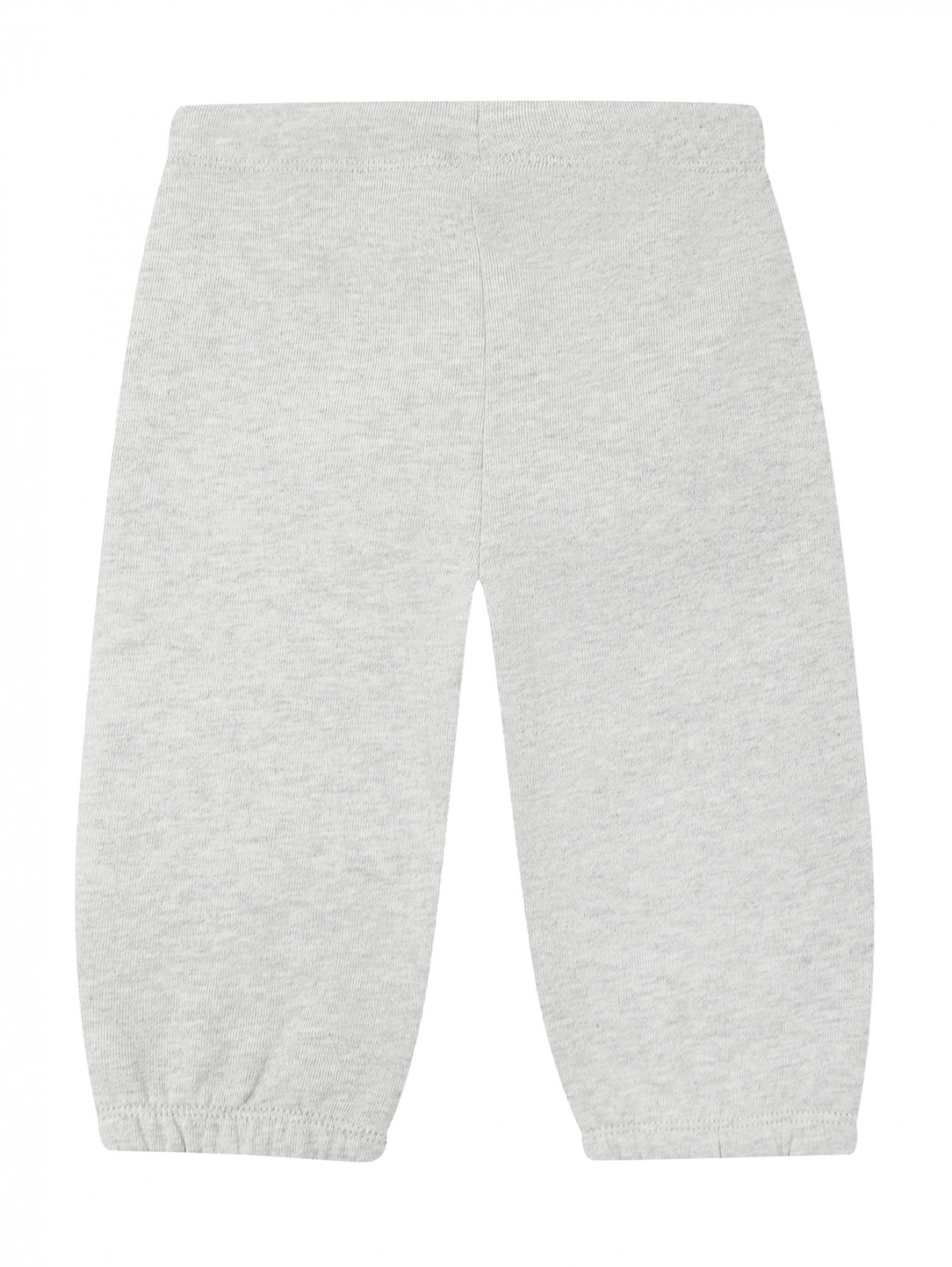 Брюки из хлопка с декором Stella McCartney kids  –  Обтравка1  – Цвет:  Серый