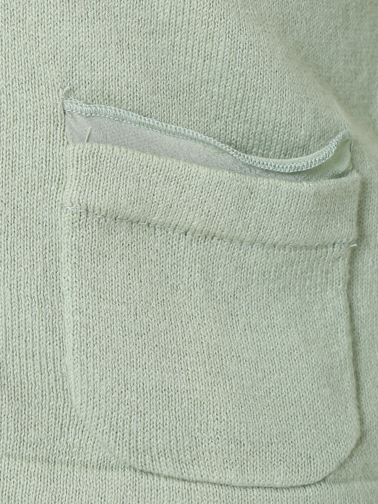 Кардиган из хлопка и шерсти с карманами I Pinco Pallino  –  Деталь1  – Цвет:  Зеленый