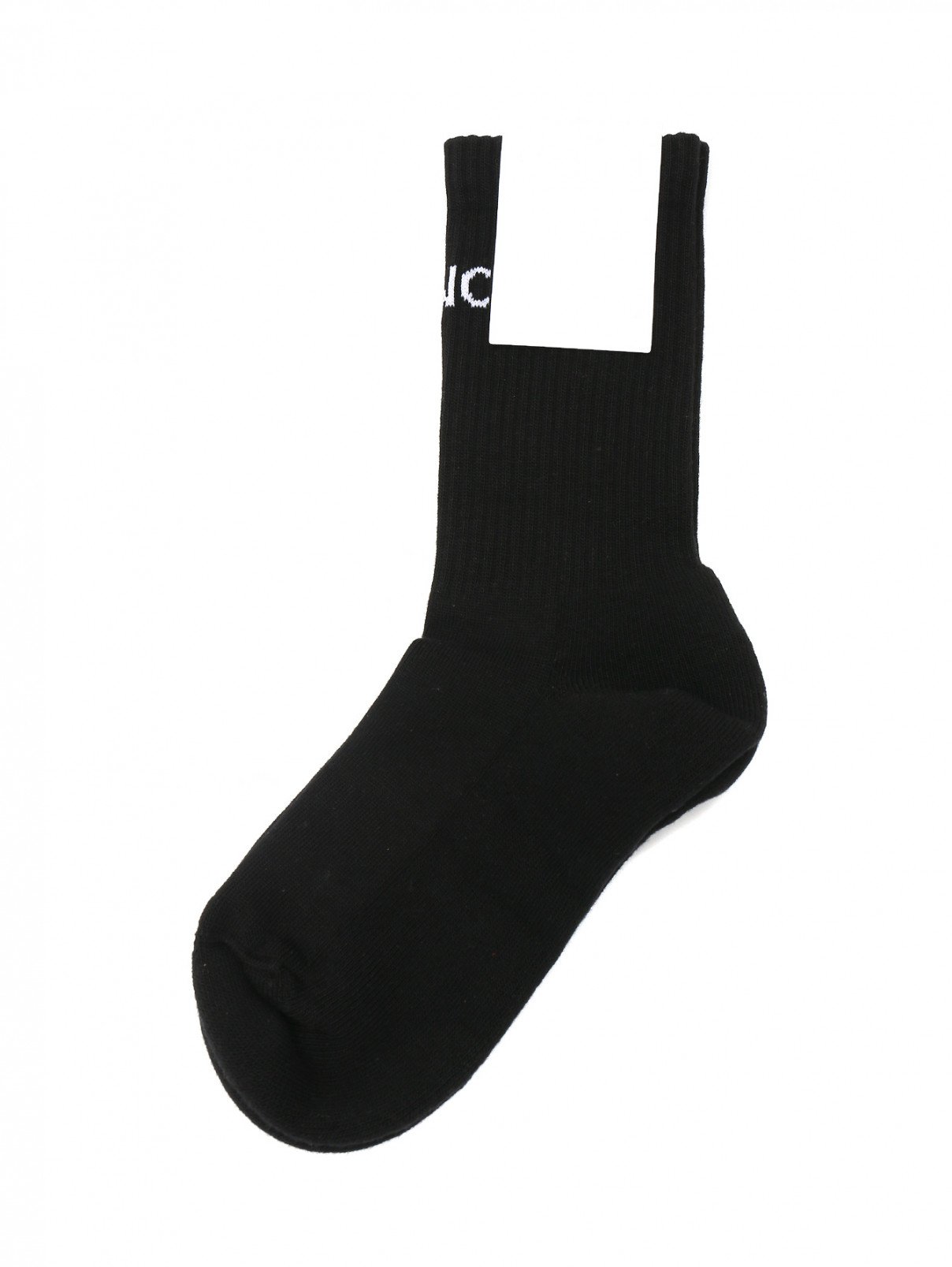 Носки из хлопка с узором Balenciaga  –  Общий вид  – Цвет:  Черный