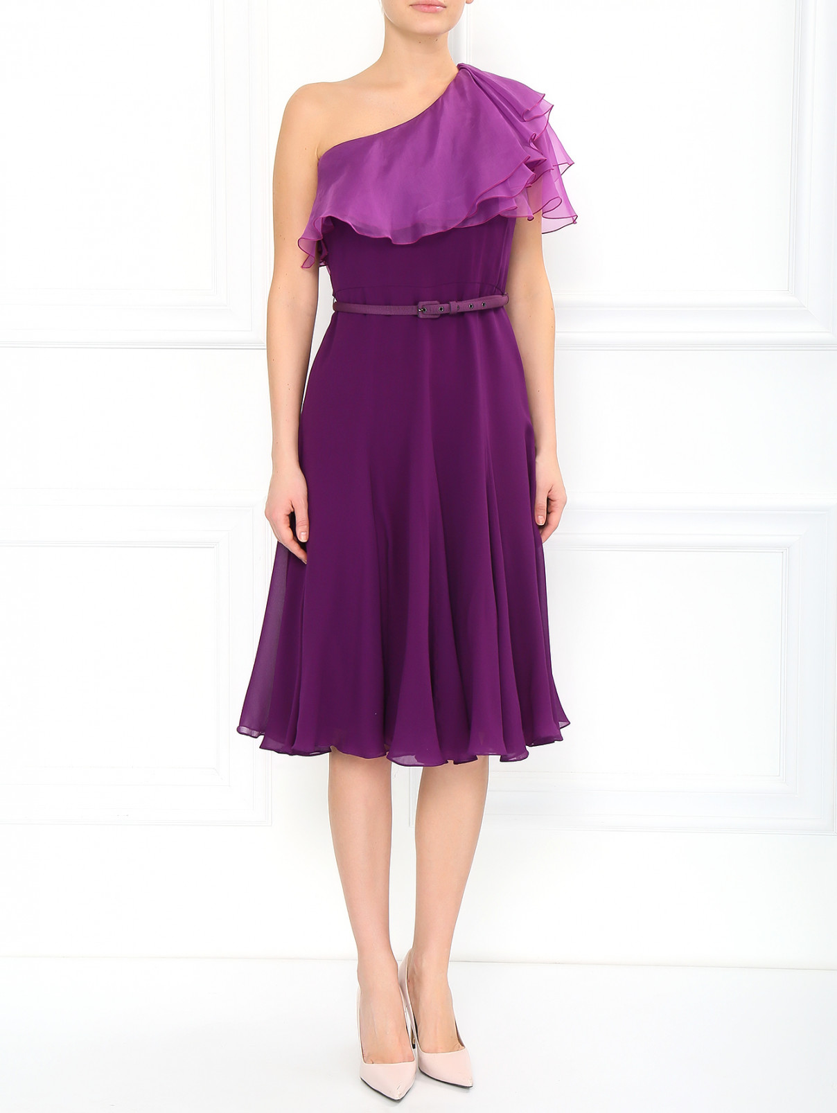 Платье на одно плечо Max Mara  –  Модель Общий вид  – Цвет:  Фиолетовый