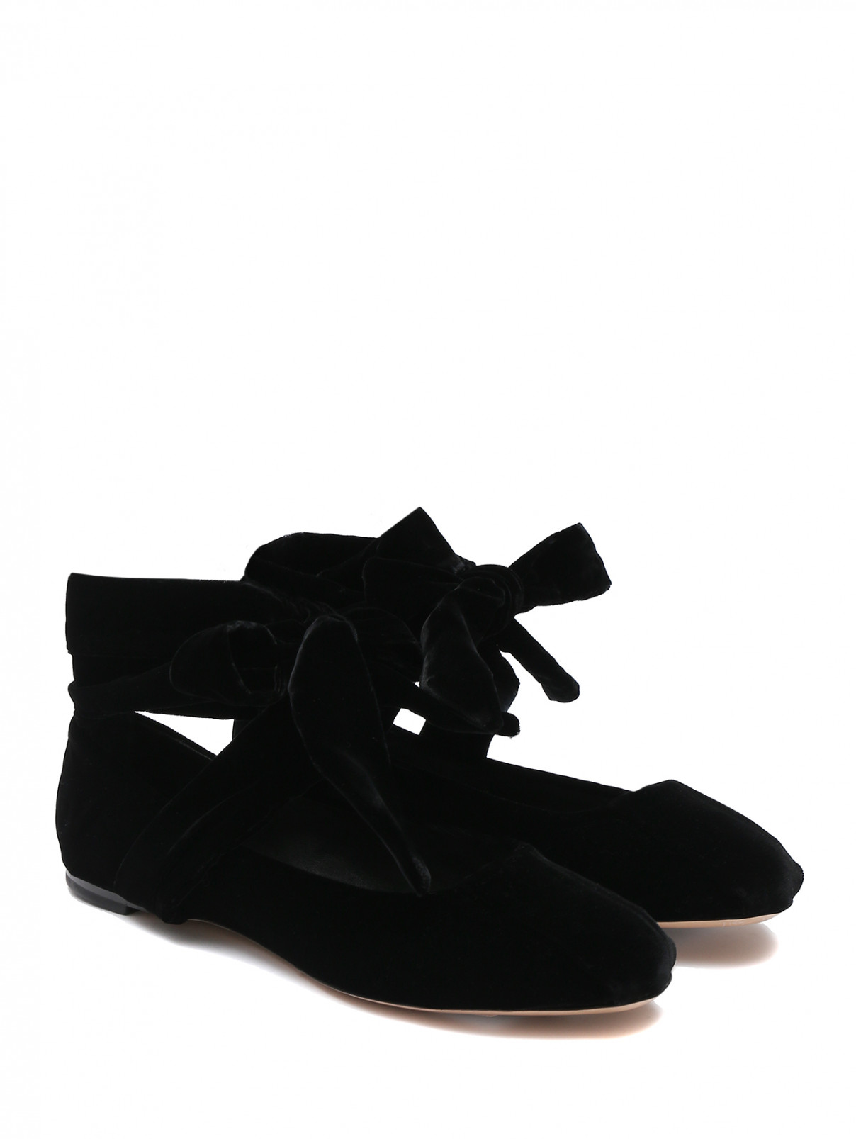 Туфли на завязках Max Mara  –  Общий вид  – Цвет:  Черный