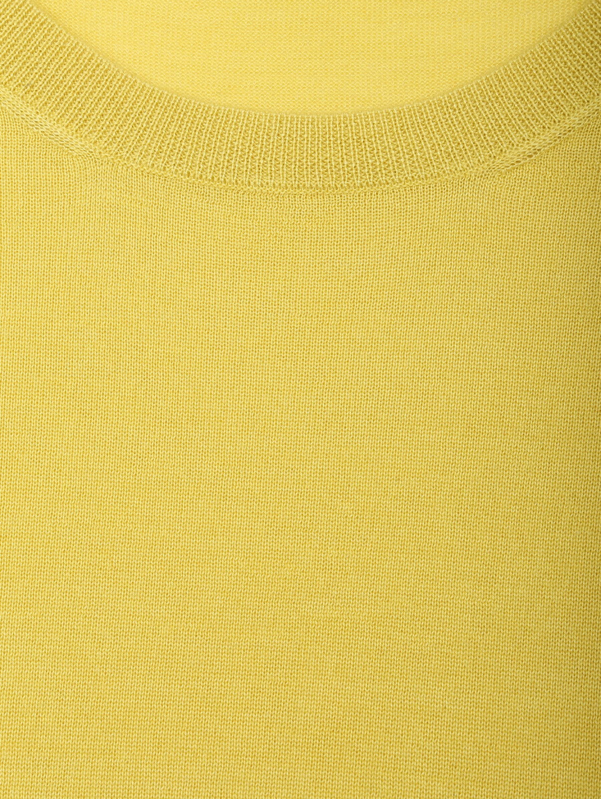 Базовый джемпер из кашемира и шелка Ermanno Scervino  –  Деталь  – Цвет:  Желтый