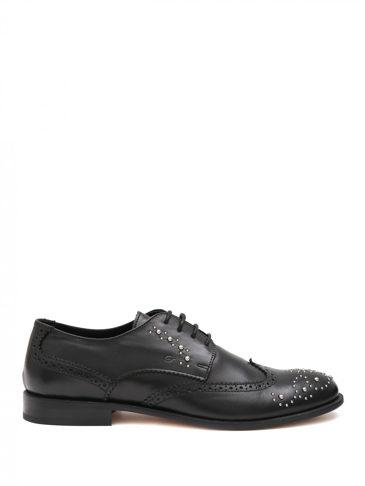 Туфли с металлическим декором Gallucci  –  Обтравка1  – Цвет:  Черный