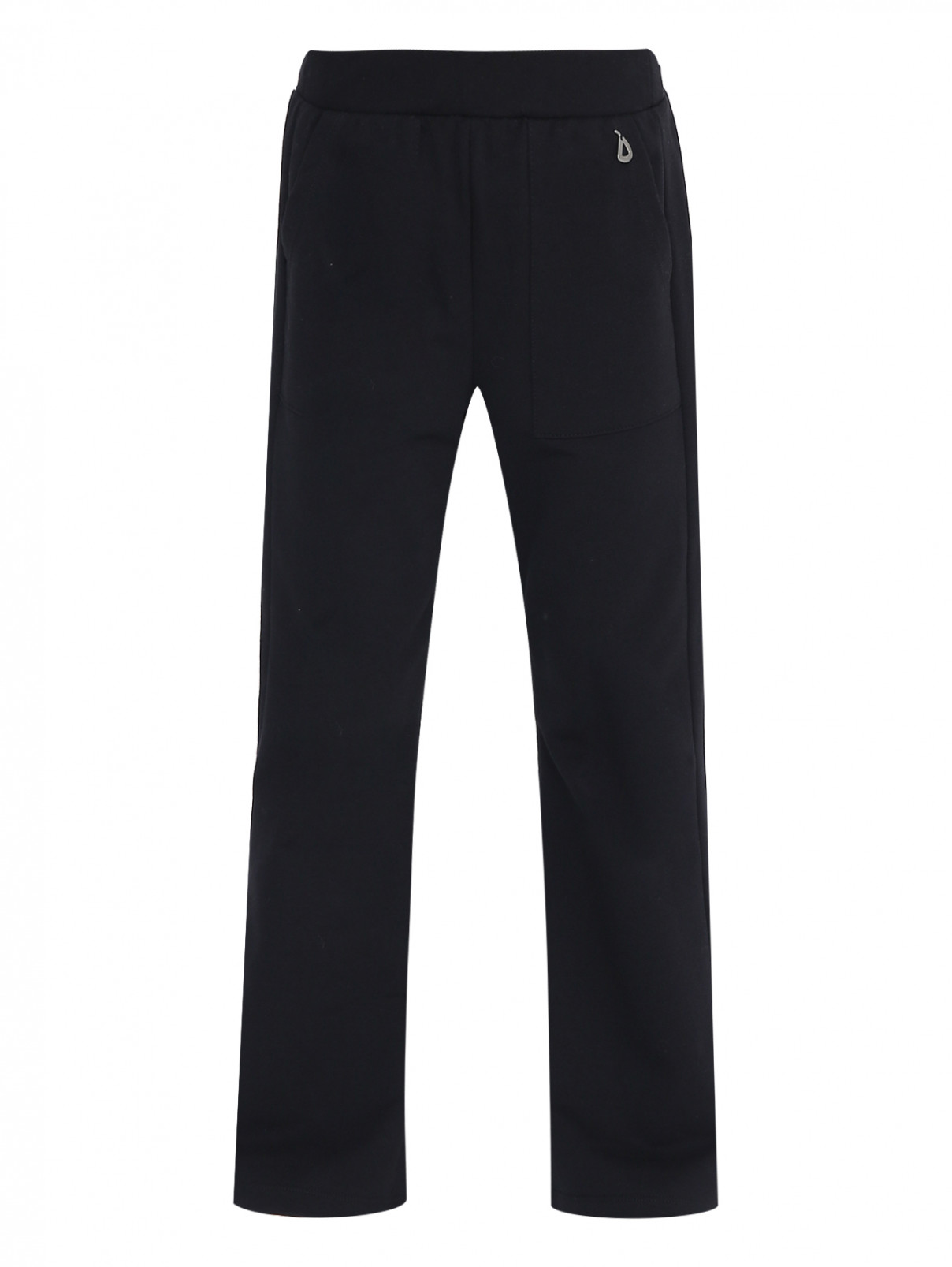Трикотажные брюки-клеш DIXIE  –  Общий вид  – Цвет:  Черный