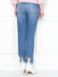 Укороченные джинсы с бахромой 7 For All Mankind  –  МодельВерхНиз1