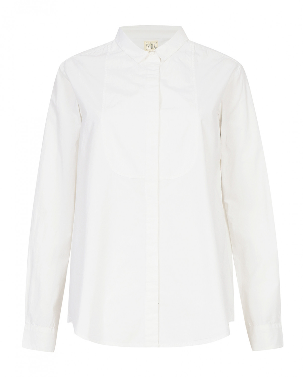 Рубашка свободного фасона из хлопка Swildens  –  Общий вид  – Цвет:  Белый