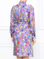 Платье из шелка с поясом с узором Moschino Boutique  –  Модель Верх-Низ1