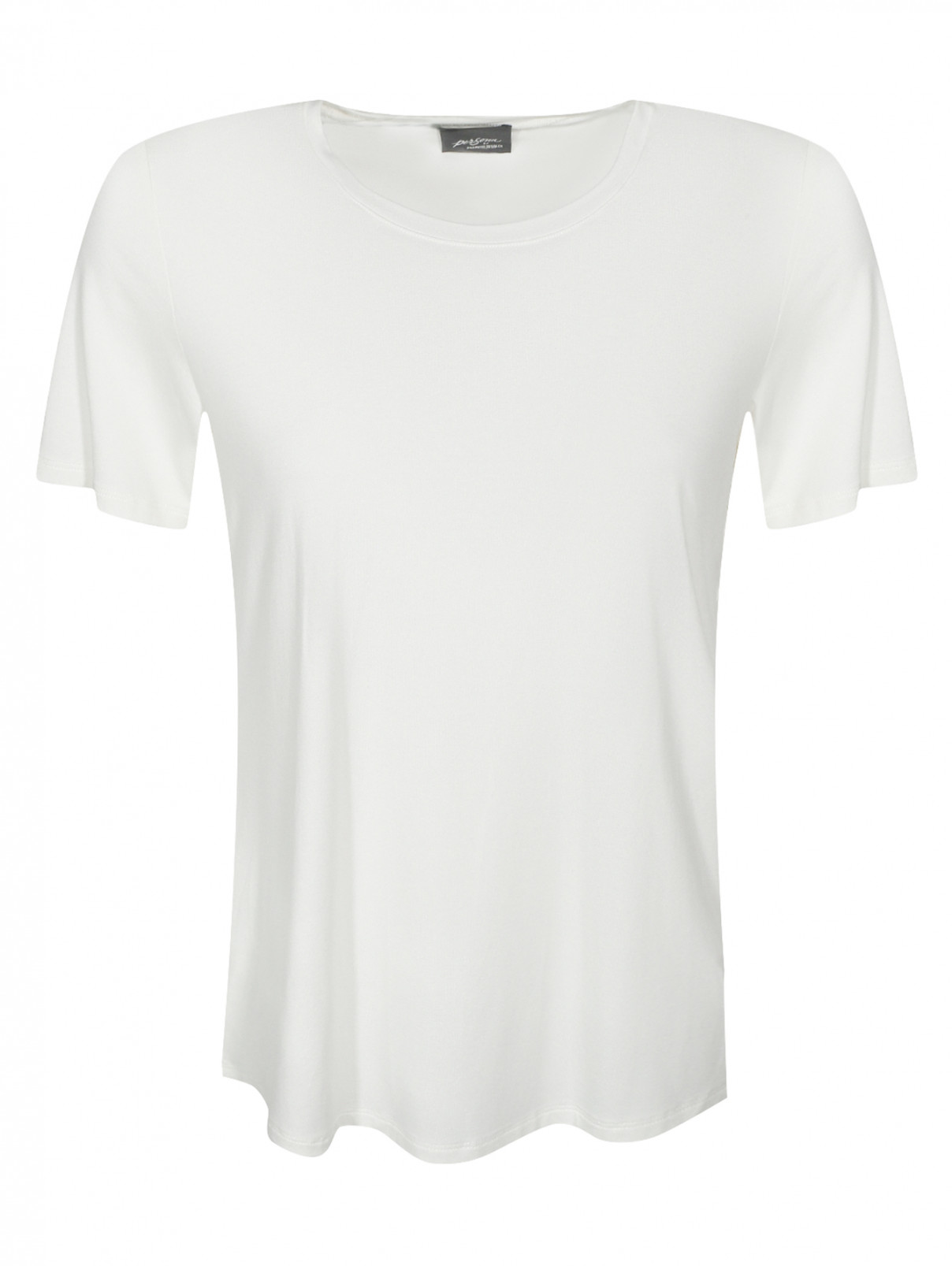 Базовая футболка с короткими рукавами Persona by Marina Rinaldi  –  Общий вид  – Цвет:  Белый