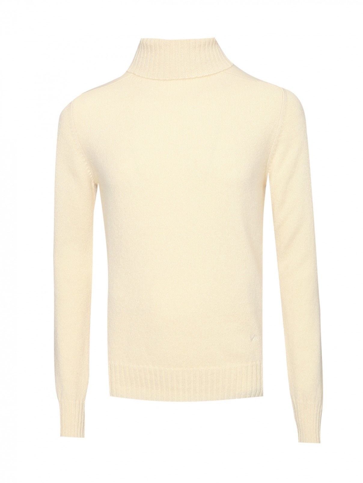 Однотонный свитер из кашемира Isaia  –  Общий вид  – Цвет:  Белый
