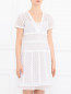 Платье из фактурной ткани с V-образным вырезом Moschino  –  Модель Верх-Низ