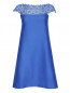 Платье-мини с боковыми карманами и кружевной отделкой Alberta Ferretti  –  Общий вид
