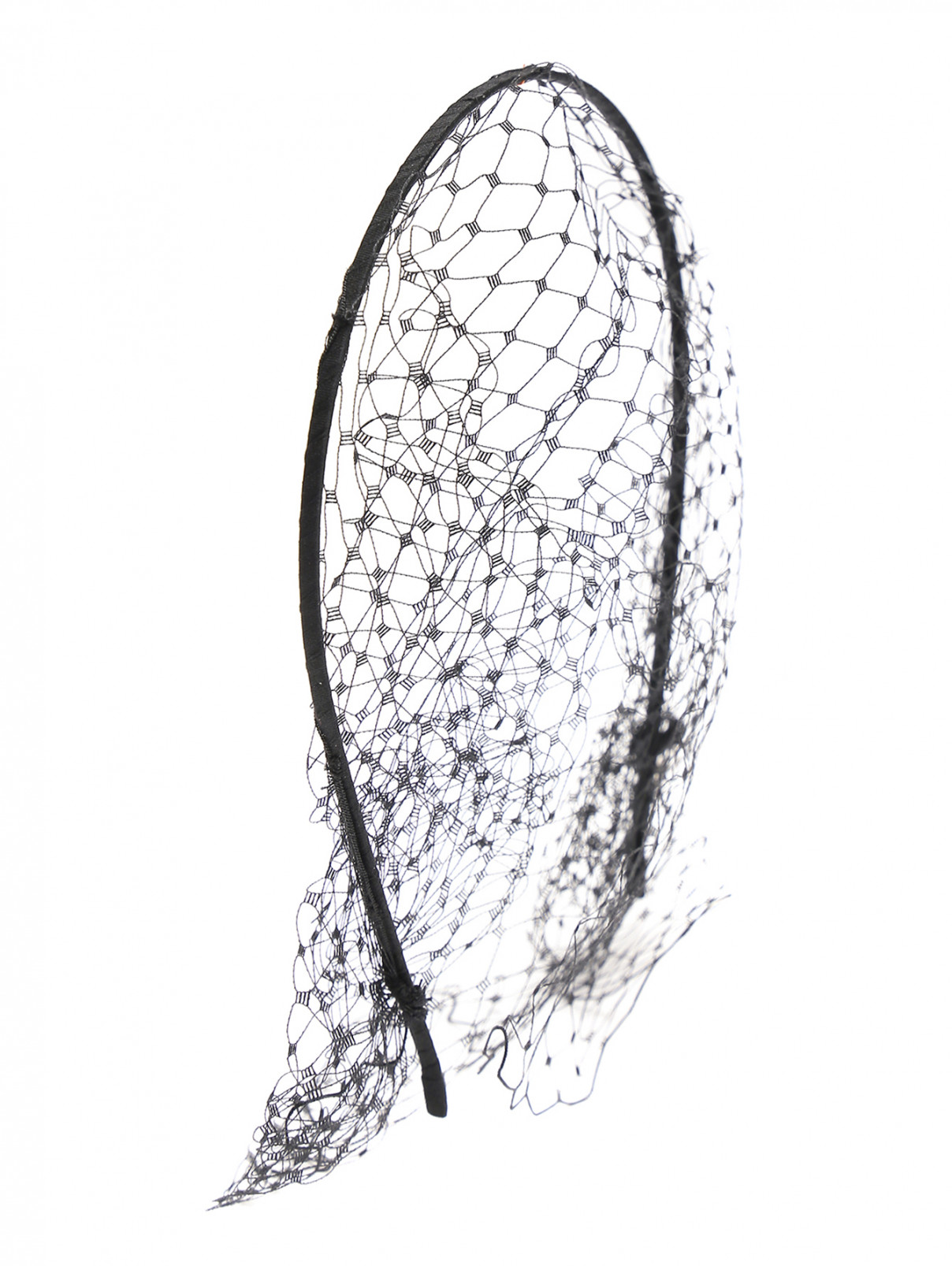 Ободок с вуалью из сетки Jennifer Behr  –  МодельОбщийВид  – Цвет:  Черный