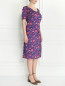 Платье с драпировкой с цветочным узором Marina Rinaldi  –  Модель Верх-Низ