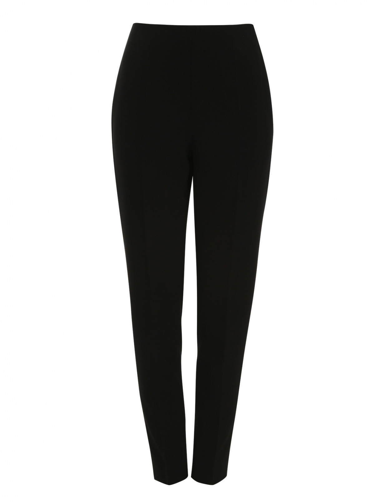 Зауженные брюки с высокой посадкой Moschino  –  Общий вид  – Цвет:  Черный