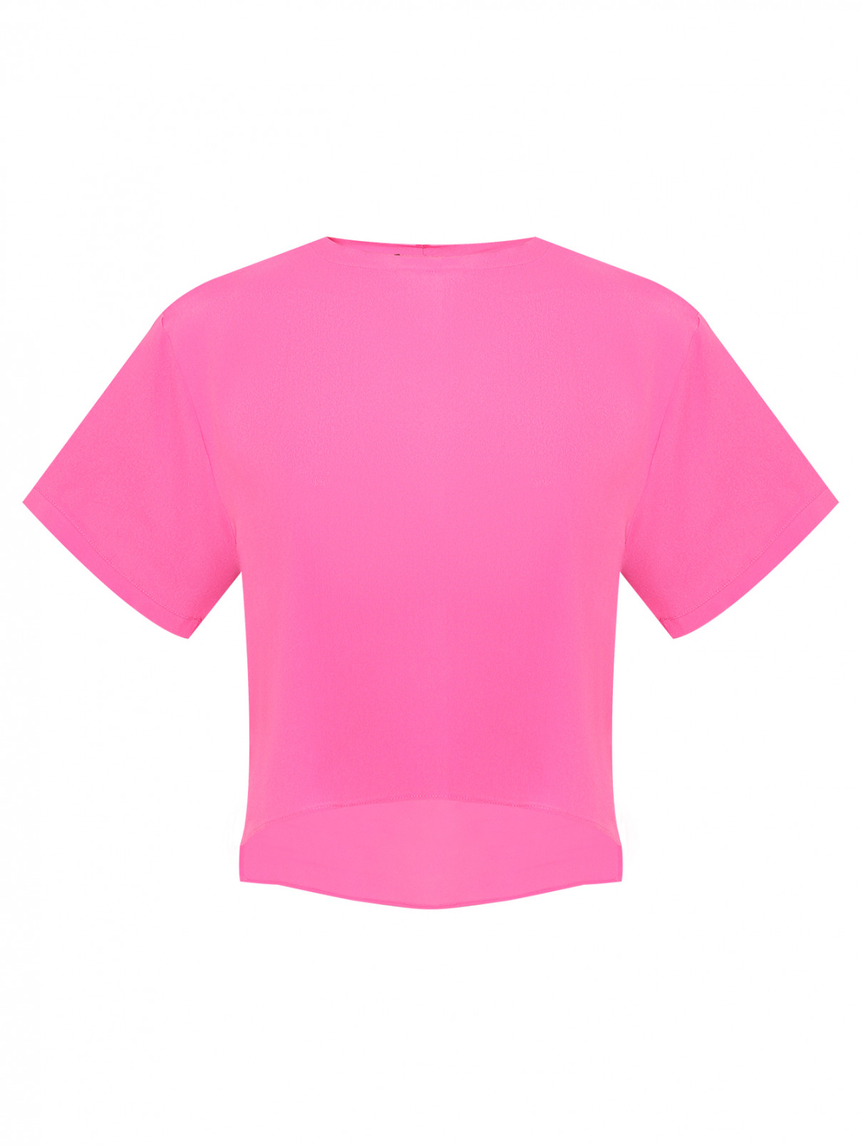 Блуза с короткими рукавами Max&Co  –  Общий вид  – Цвет:  Розовый