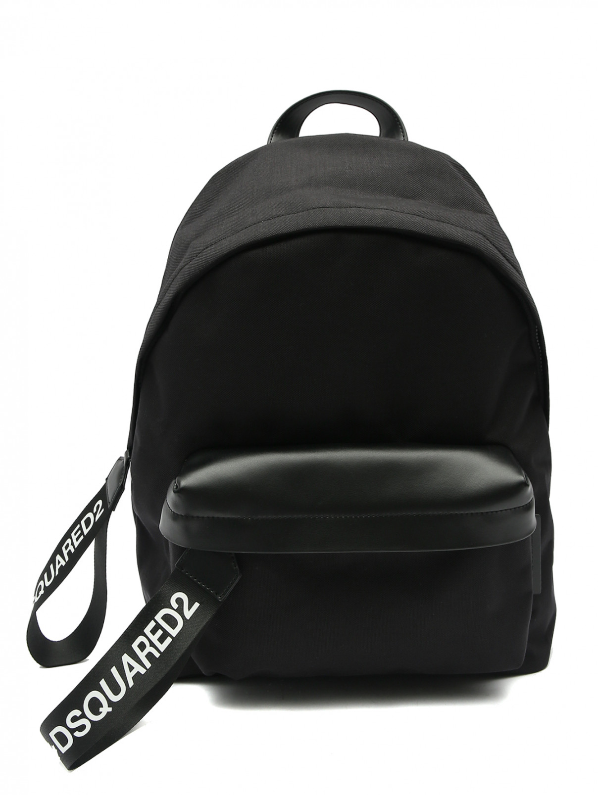 Рюкзак со вставкой из кожи Dsquared2  –  Общий вид  – Цвет:  Черный