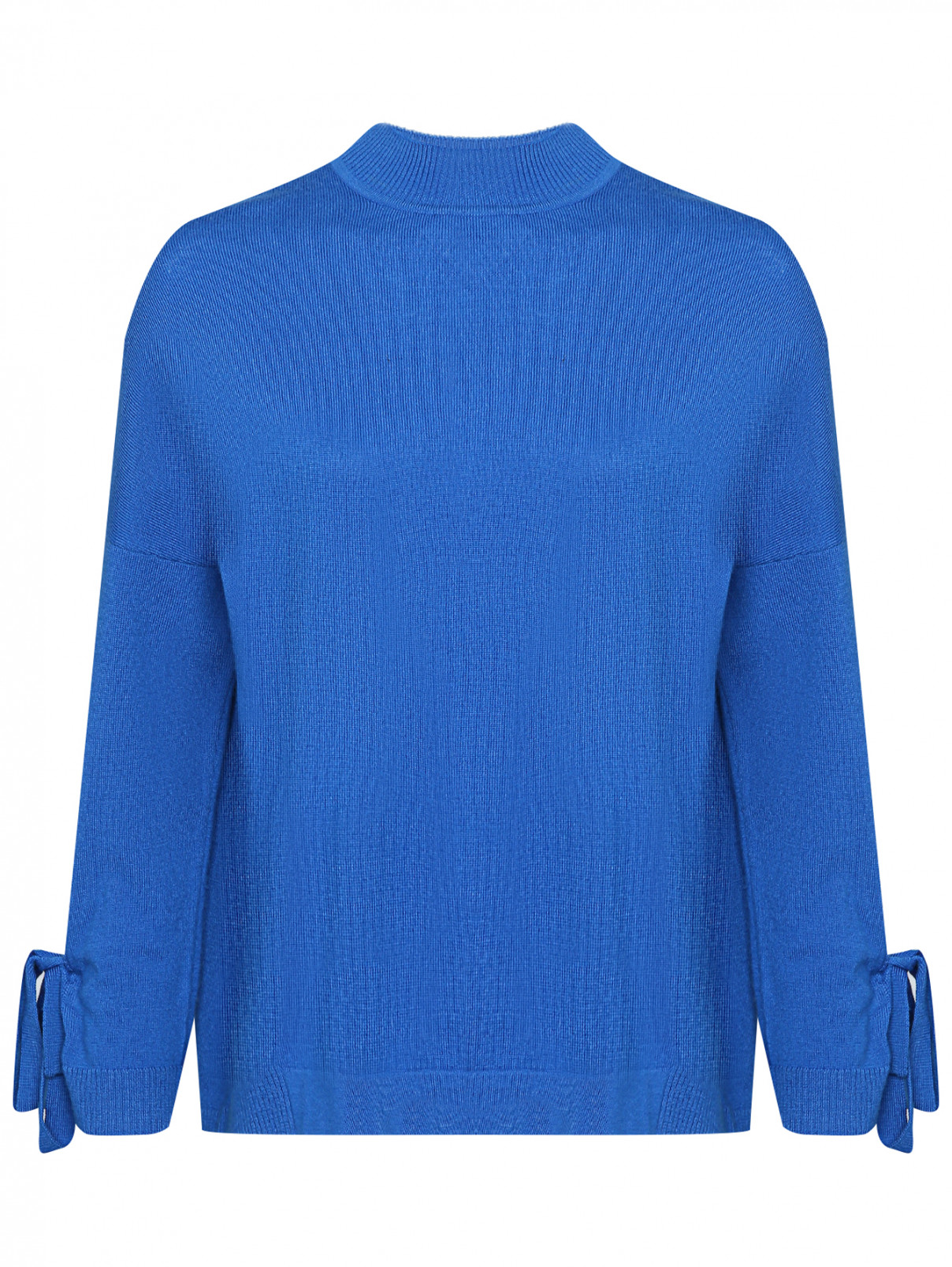 Джемпер свободного кроя с разрезами на рукавах Max&Co  –  Общий вид  – Цвет:  Синий