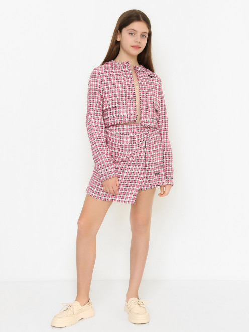 Юбка в клетку на запах MSGM - МодельОбщийВид