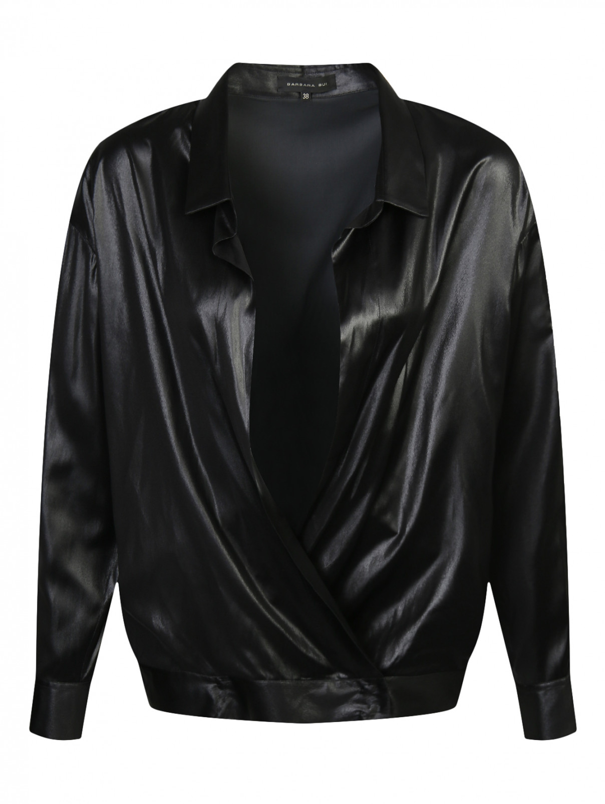 Блуза с глубоким вырезом Barbara Bui  –  Общий вид  – Цвет:  Черный