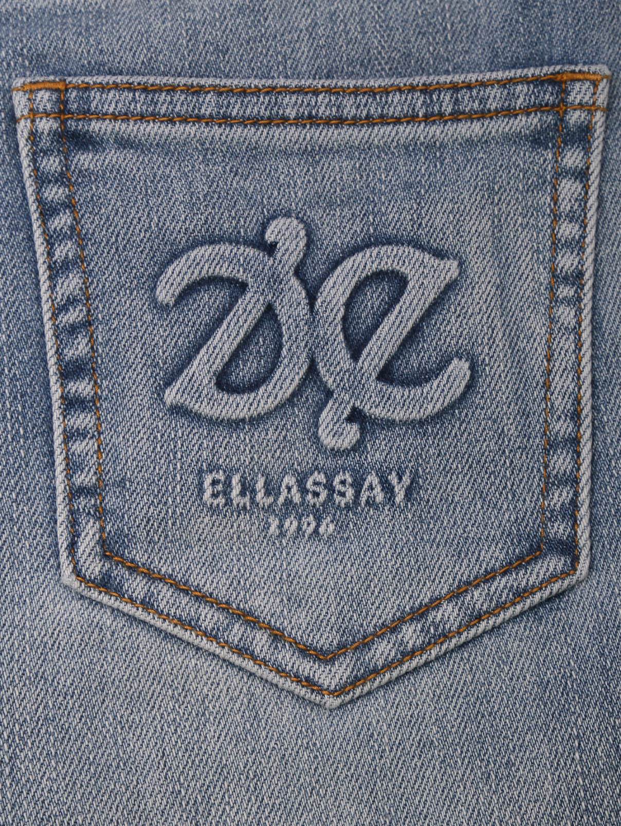 Джинсы прямого кроя с разрезами Ellassay  –  Деталь  – Цвет:  Синий