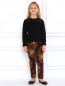 Вельветовые брюки с цветочным узором Dolce & Gabbana  –  Модель Общий вид