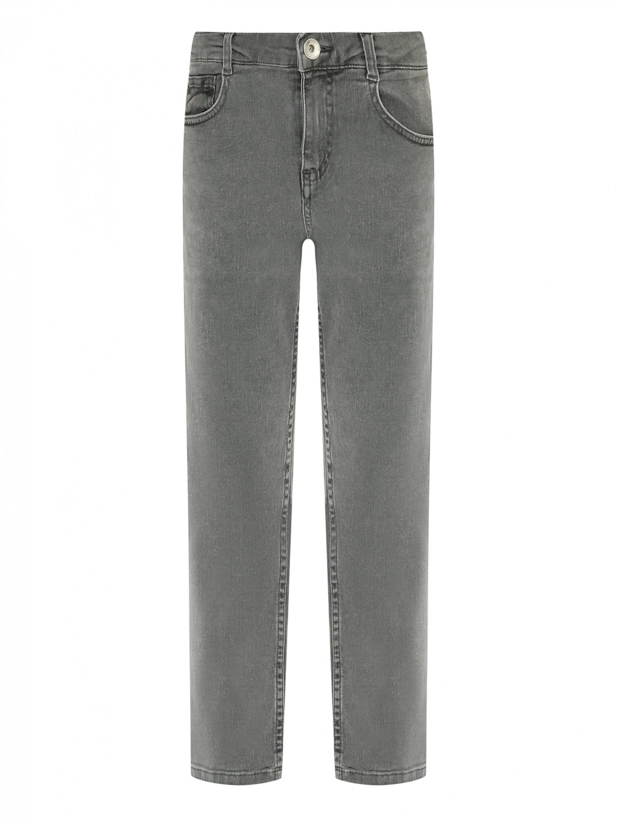 Однотонные джинсы с карманами Eleventy  –  Общий вид  – Цвет:  Серый