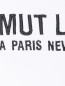 Худи из хлопка декорированное вышивкой и принтом Helmut Lang  –  Деталь