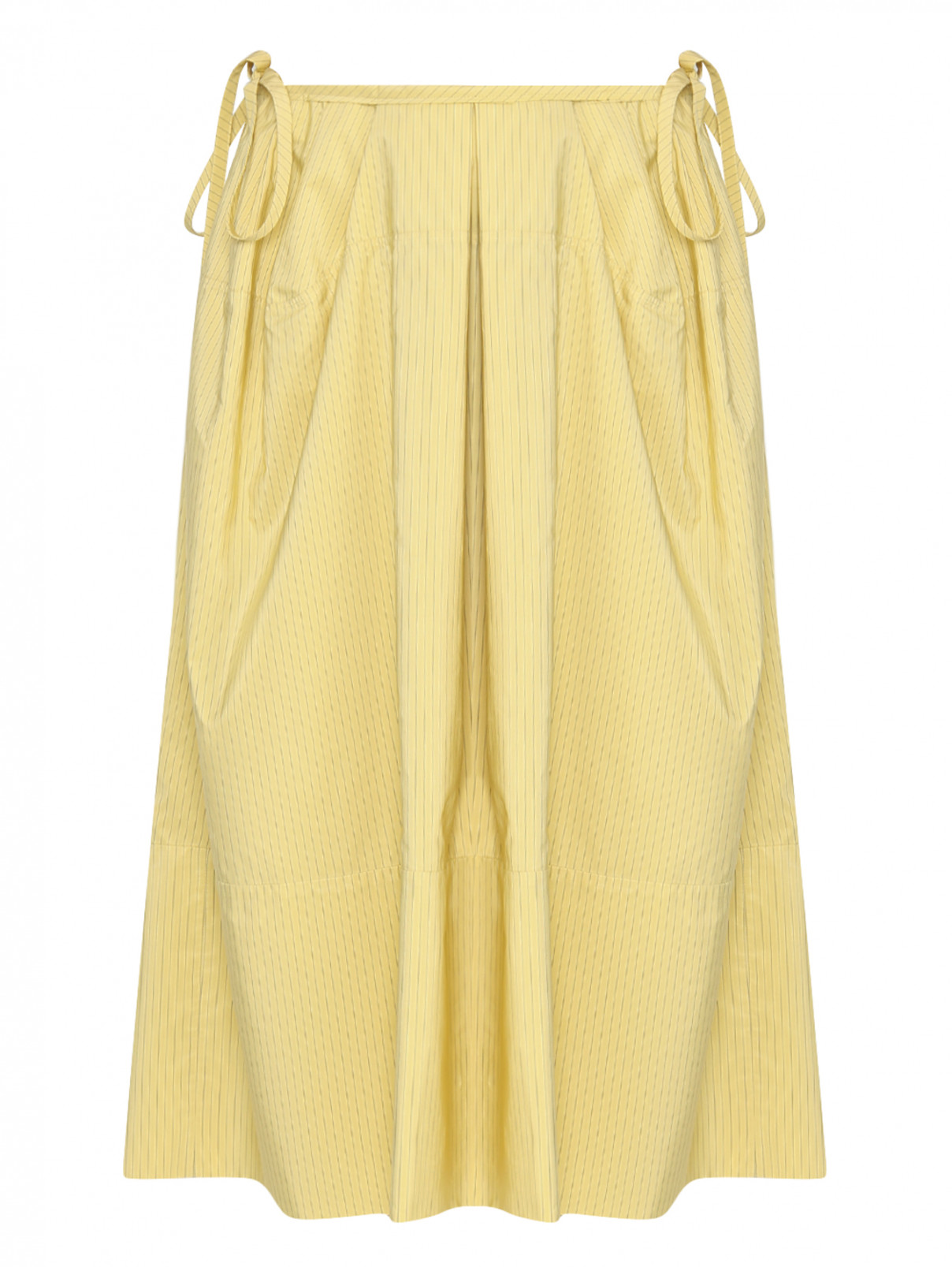 Юбка с драпировкой Jil Sander  –  Общий вид  – Цвет:  Желтый